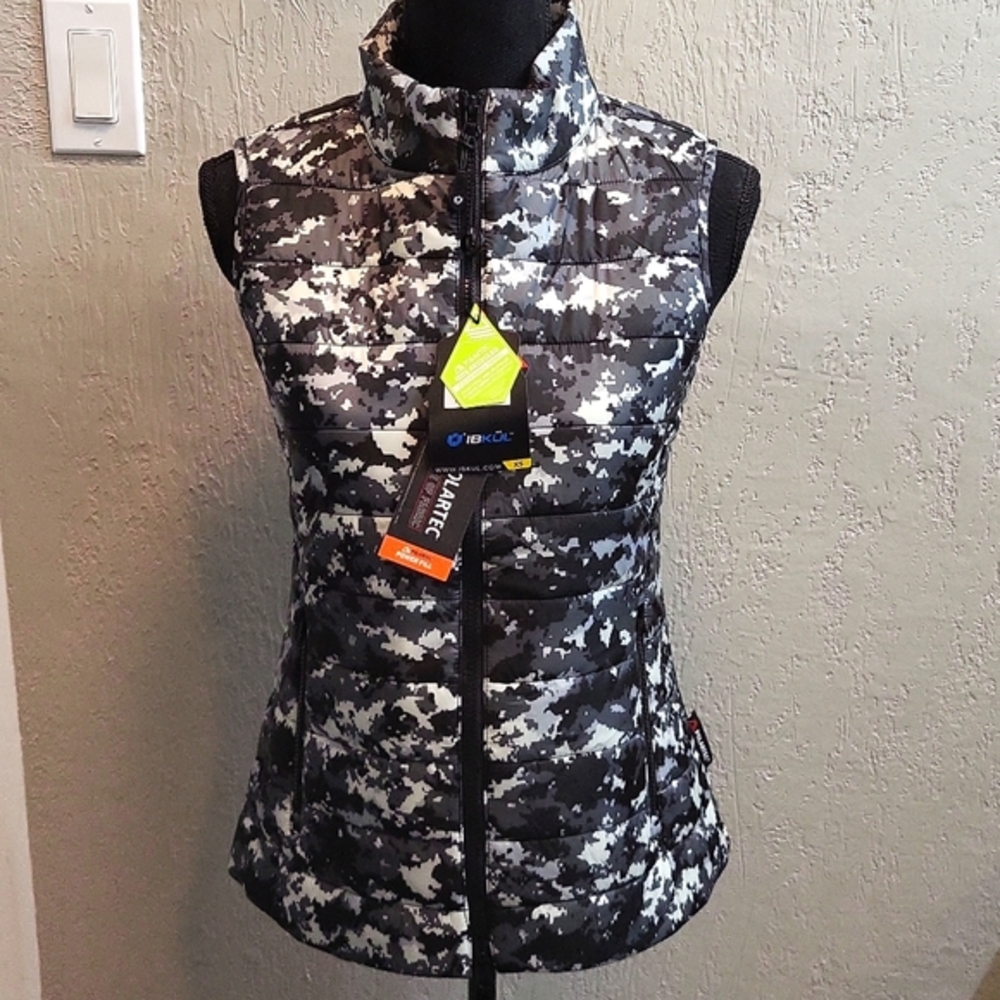 New IBKUL Polartec Power Fill Quilted Camo Vest